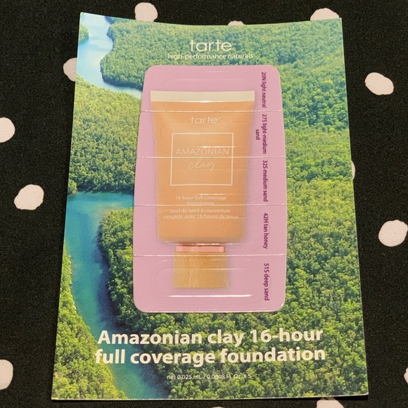 🌈4/$20 NEW Tarte Amazonian Clay 16 Hour Full Coverage Foundation x5 Shade Sampl - Picture 1 of 5